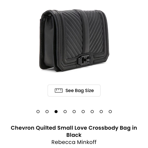 Rebecca Minkoff Black Chevron Quilted Crossbody Bag - Picture 3 of 7